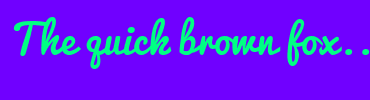 Image with Font Color 00FF83 and Background Color 7000FF